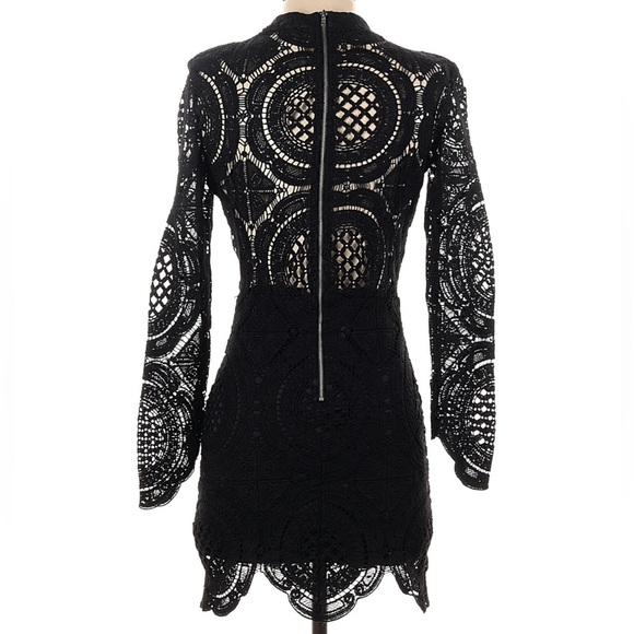 The Vintage Shop Black Lace Long Sleeve Dress - Picture 2 of 10